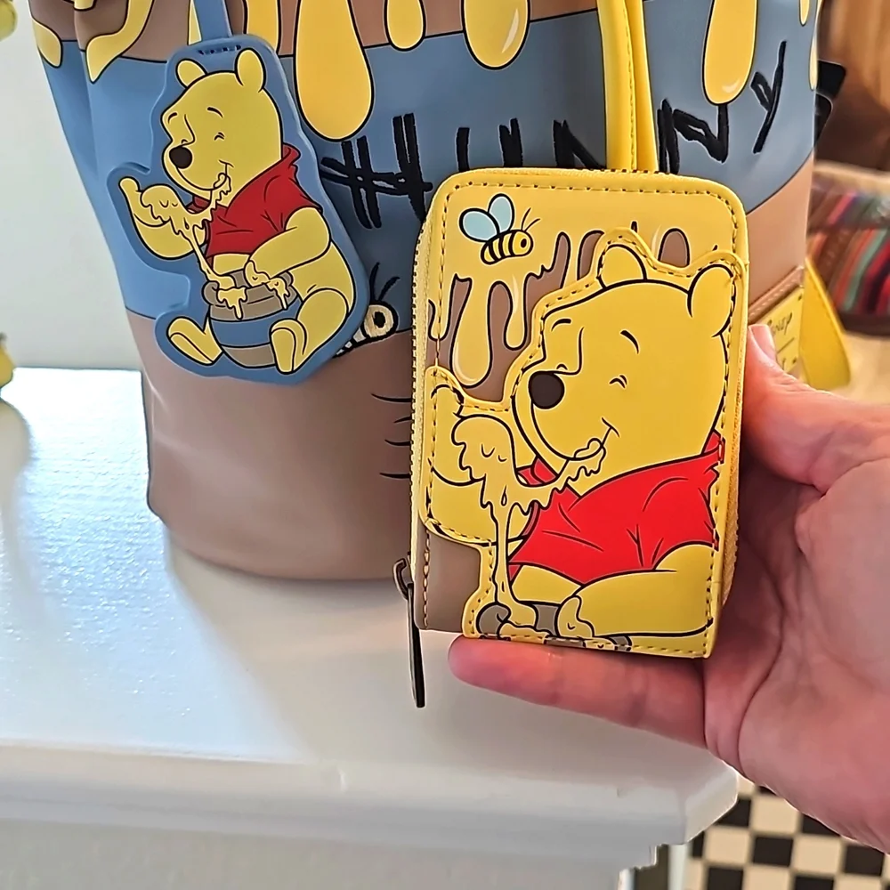 NWT Loungefly Winnie the Pooh 95th Anniversary Bucket Bag/New matching Wallet